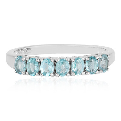 Anillo en plata con Apatita azul