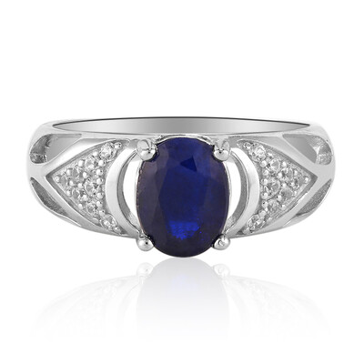 Anillo en plata con Espinela azul royal