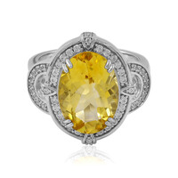 Anillo en plata con Citrino
