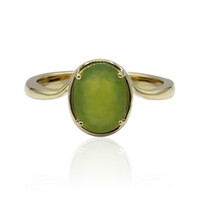 Anillo en oro con Ópalo verde de Brasil (Tenner Diniz)