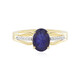 Anillo en plata con Zafiro azul de Madagascar