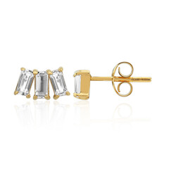 Pendientes en plata con Topacio blanco