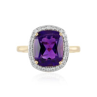 Anillo en oro con Amatista de Zambia