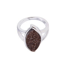 Anillo en plata con Madera drusa de Zwenkau