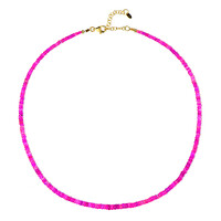 Collar en plata con Ópalo rosa
