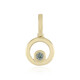 Colgante en oro con Diamante azul cielo SI2