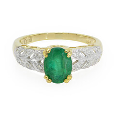 Anillo en plata con Esmeralda de Bahía