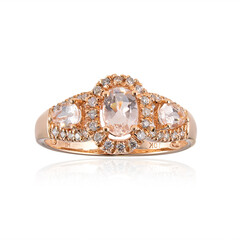 Anillo en oro con Morganita AAA