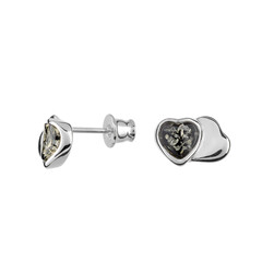 Pendientes en plata con Ámbar báltico verde