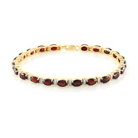 Brazalete en plata con Granate de Mozambique