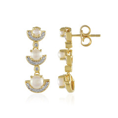 Pendientes en plata con Perla blanca Freshwater