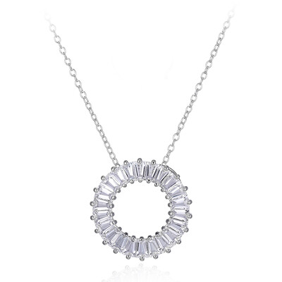 Collar en plata con Topacio blanco