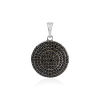 Colgante en plata con Espinela negra