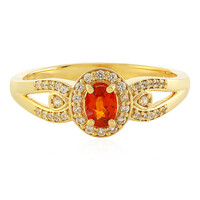 Anillo en plata con Rubí rojo atardecer