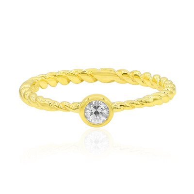 Anillo en oro con Zafiro blanco