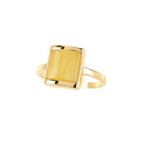 Anillo en plata con Ámbar báltico