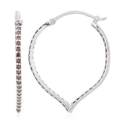 Pendientes en plata con Diamante fantasía