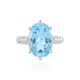 Anillo en plata con Topacio azul cielo