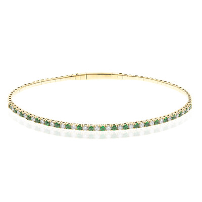 Brazalete en oro con Granate tsavorita AAA (CIRARI)