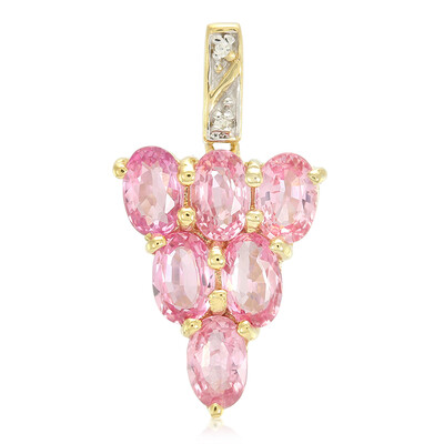 Colgante en plata con Zafiro Padparadscha