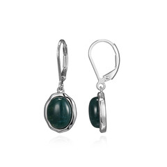 Pendientes en plata con Ágata de musgo