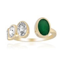 Anillo en oro con Esmeralda de Zambia