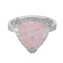Anillo en plata con Cuarzo rosa