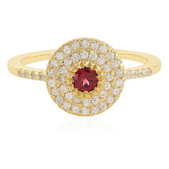 Anillo en plata con Espinela roja noble