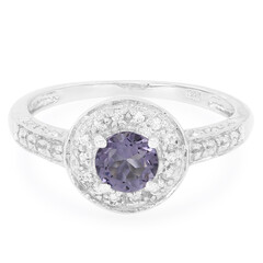 Anillo en plata con Cuarzo arándano