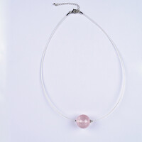 Collar con Cuarzo rosa