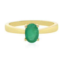 Anillo en oro con Esmeralda de Zambia