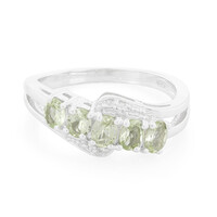 Anillo en plata con Granate verde menta de Merelani