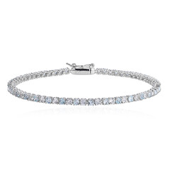Brazalete en plata con Topacio azul cielo