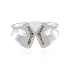 Anillo en plata con Diamante champán I2 (de Melo)