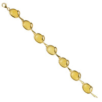 Brazalete en plata con Ámbar báltico