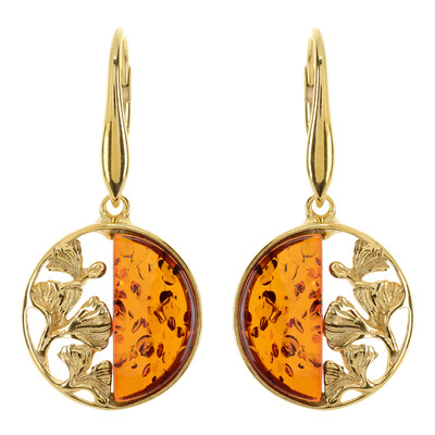 Pendientes en plata con Ámbar báltico (dagen)