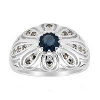 Anillo en plata con Zafiro azul (Annette classic)