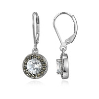 Pendientes en plata con Topacio blanco