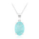 Collar en plata con Cuarzo azul pastel