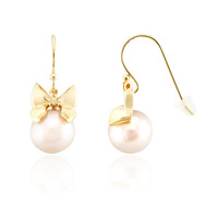 Pendientes en plata con Perla blanca Freshwater