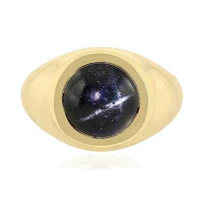 Anillo en plata con Diópsido estrella de la India