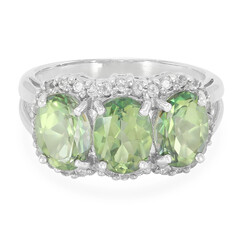 Anillo en plata con Topacio Kiwi