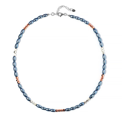 Collar en plata con Hematita azul