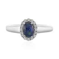 Anillo en plata con Zafiro estrella azul