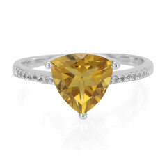 Anillo en plata con Cuarzo cognac