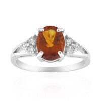 Anillo en plata con Citrino de Madeira