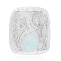 Colgante en plata con Topacio azul cielo