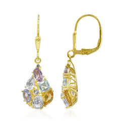 Pendientes en plata con Citrino