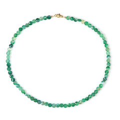 Collar en plata con Ágata de banda verde
