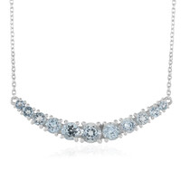 Collar en plata con Aguamarina de Brasil